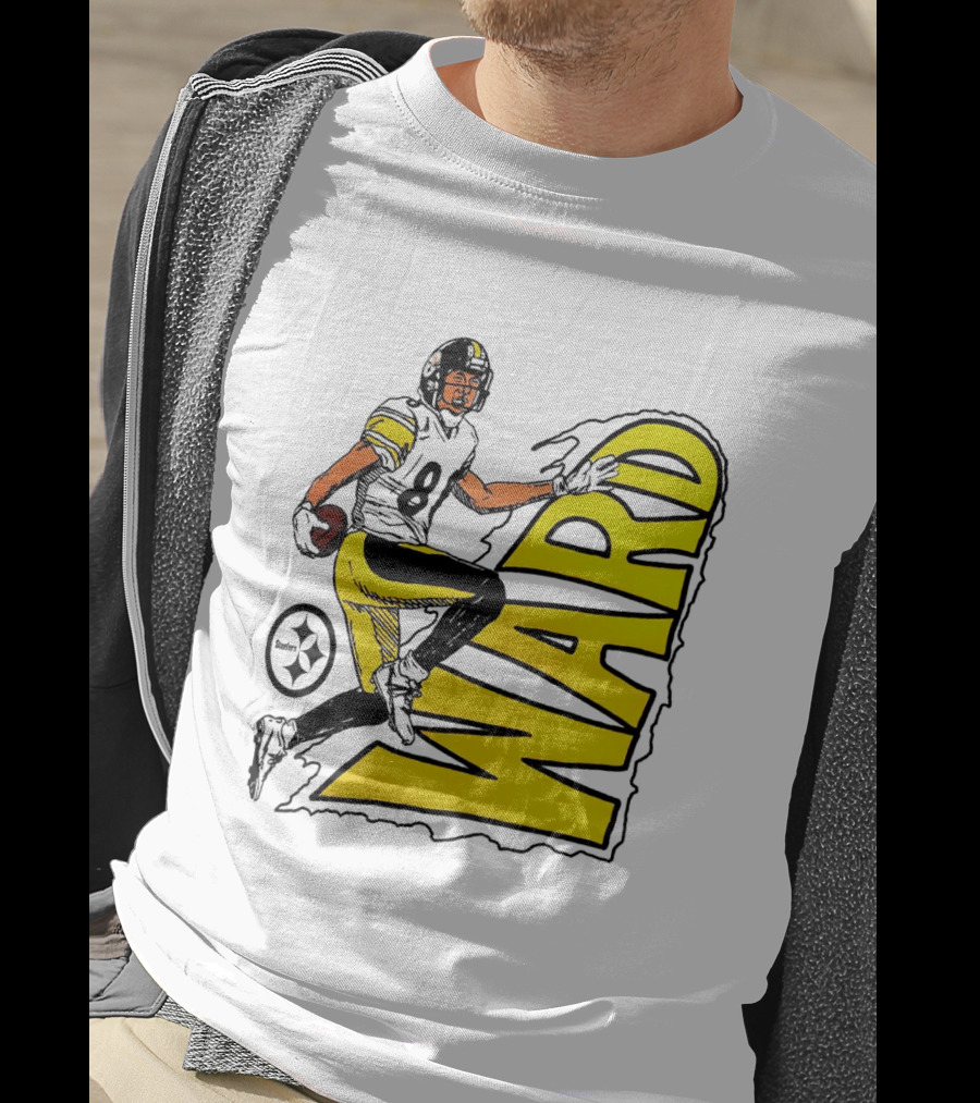 Hines Ward Pittsburgh Steelers Ward 86 Caricature Player NFL Football T-Shirt