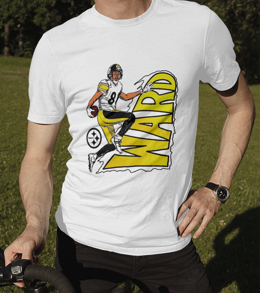 Hines Ward Pittsburgh Steelers Ward 86 Caricature Player NFL Football T-Shirt