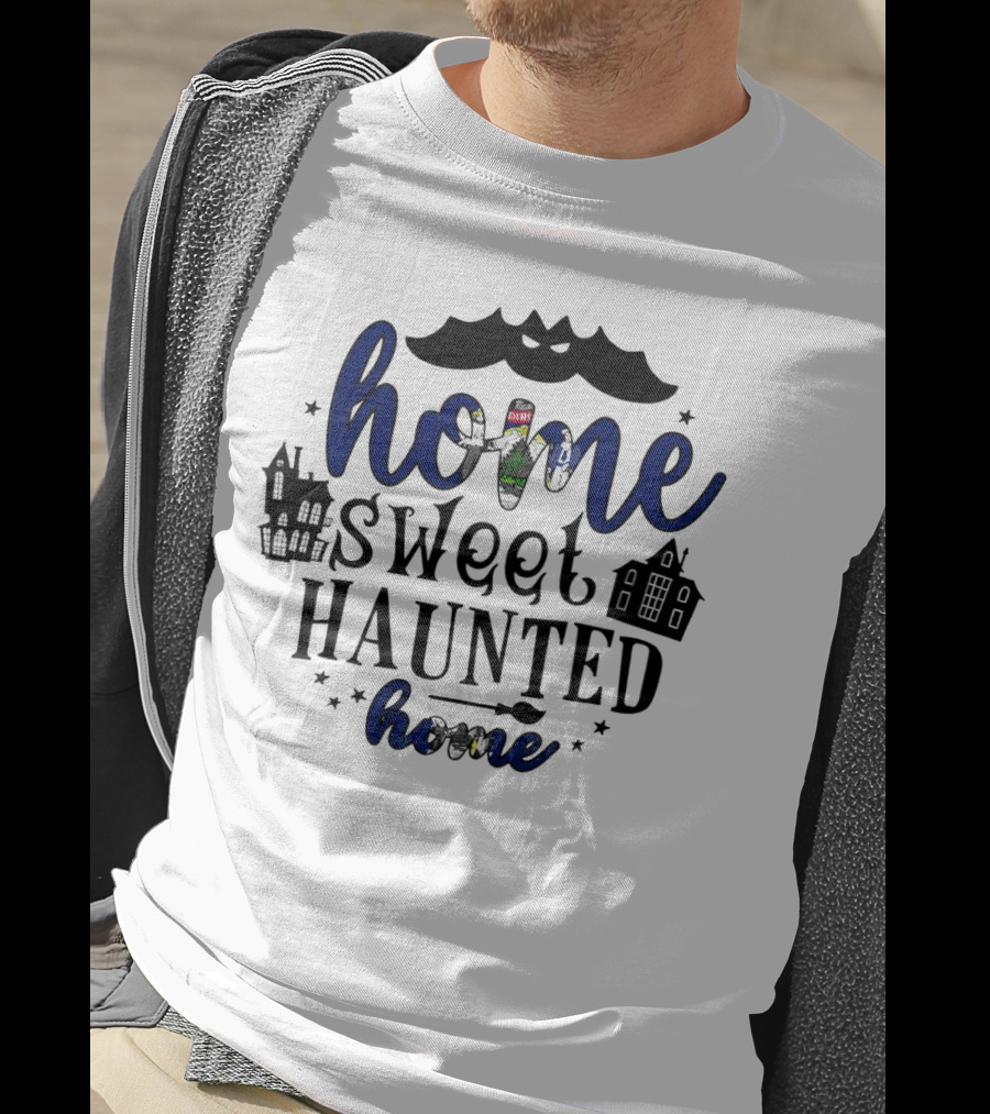 Home Sweet Haunted Home Halloween Maine Ghostly Houses T-Shirt
