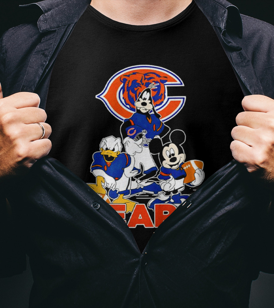 Chicago Bears NFL Football Mickey Mouse And Friends T-Shirt