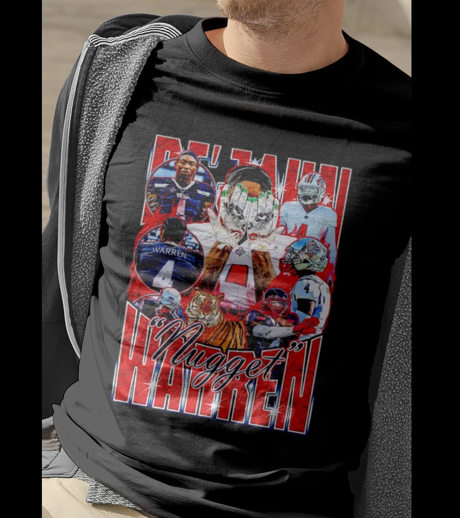 De’Jahn Nugget Warren Jackson State Tigers Football Player Collage T-Shirt