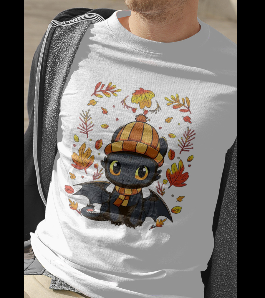 Fall Night Fury Thanksgiving Autumn Leaves T-Shirt