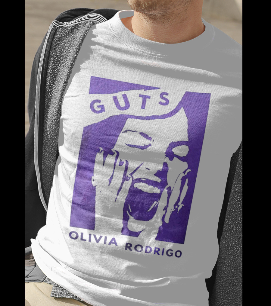 Guts Olivia Rodrigo Vintage Purple Face T-Shirt