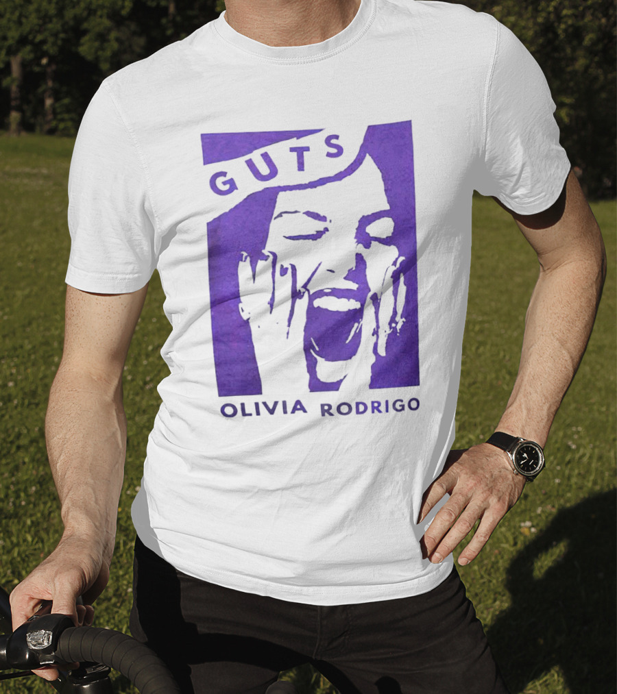 Guts Olivia Rodrigo Vintage Purple Face T-Shirt