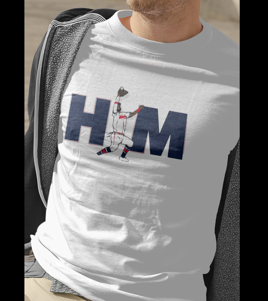 HIM Atlanta Braves Baseball Player Catching T-Shirt