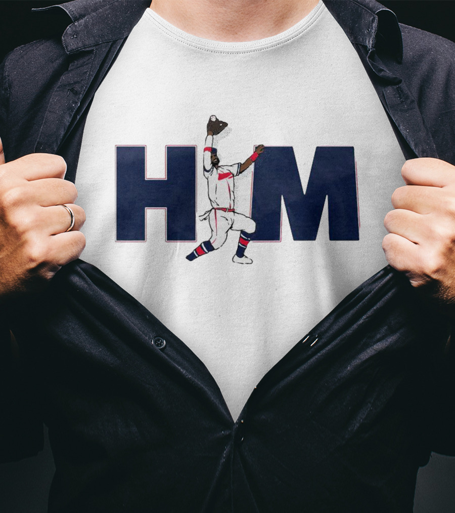 HIM Atlanta Braves Baseball Player Catching T-Shirt