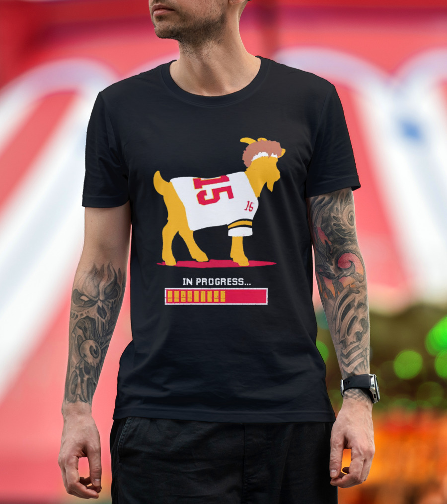 Goat in Progress Patrick Mahomes Kansas City Chiefs Number 15 T-Shirt