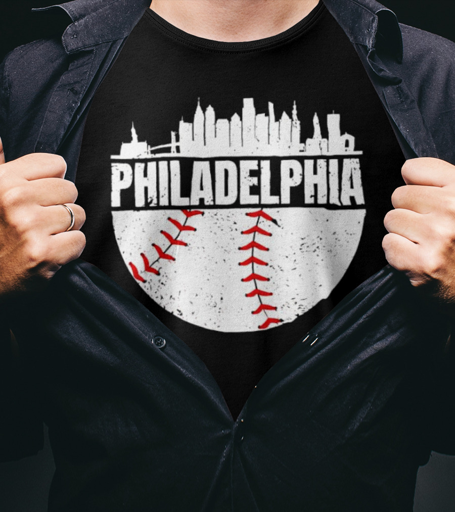 Philadelphia Skyline Baseball Urban T-Shirt