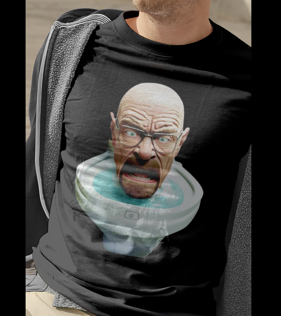 Walter White Toilet Skibidi Meme Face T-Shirt