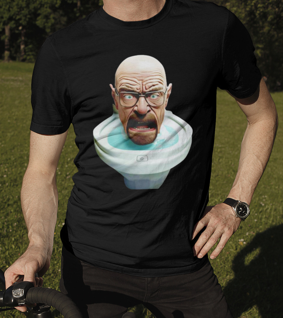 Walter White Toilet Skibidi Meme Face T-Shirt