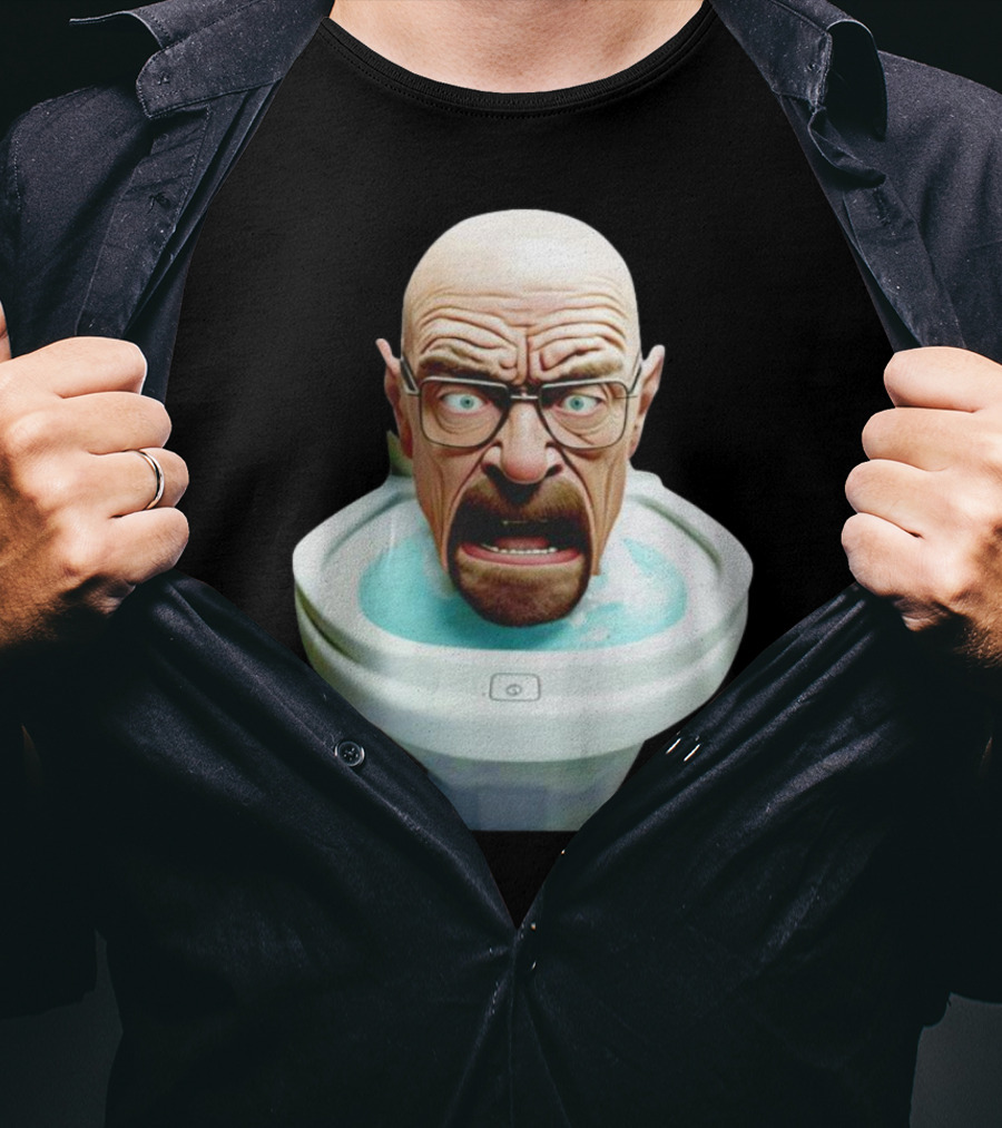 Walter White Toilet Skibidi Meme Face T-Shirt