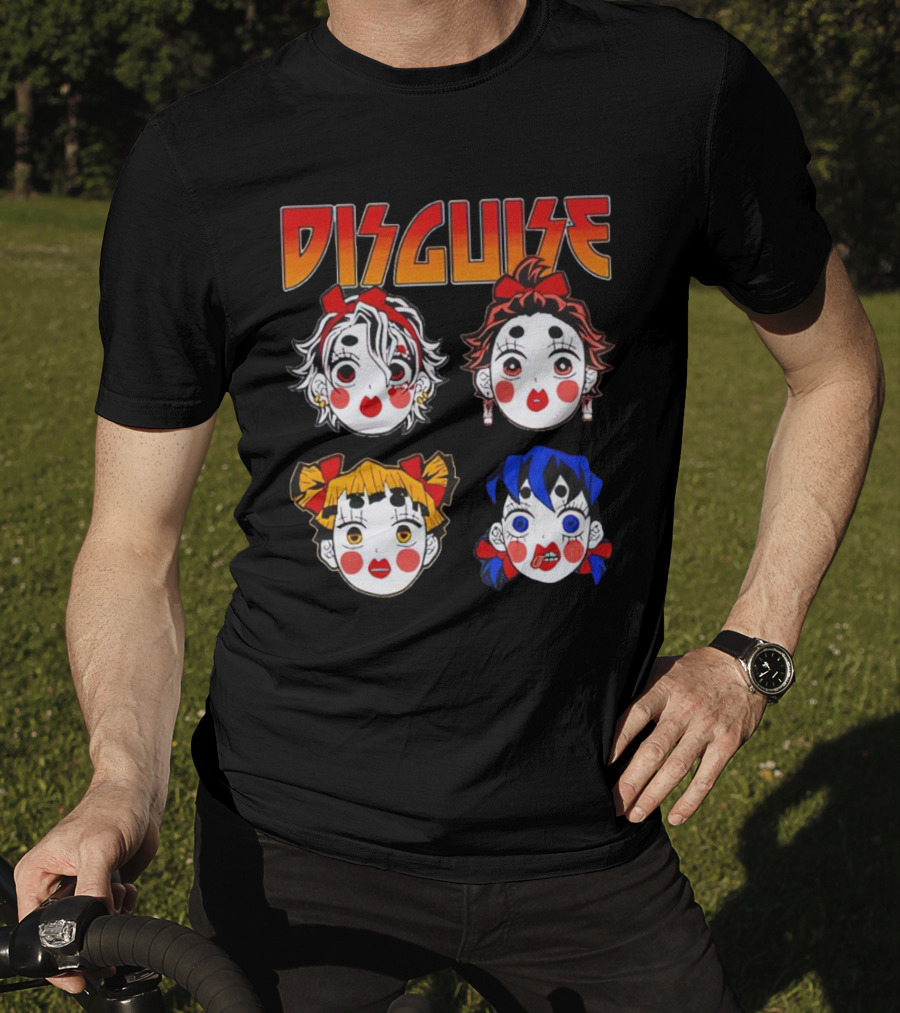 Disguise Anime Demon Slayer Character Faces T-Shirt
