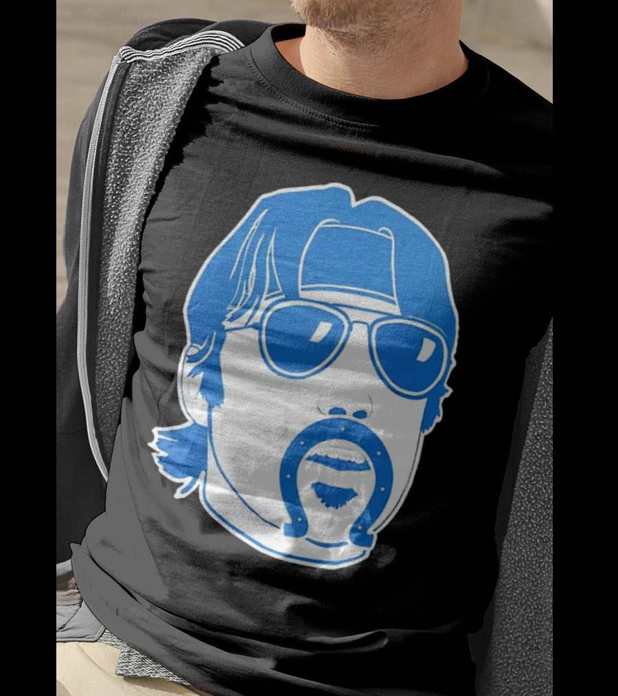 Gardner Minshew Indianapolis Colts Face Horseshoe Sunglasses Hat T-Shirt