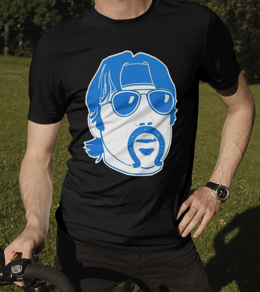 Gardner Minshew Indianapolis Colts Face Horseshoe Sunglasses Hat T-Shirt
