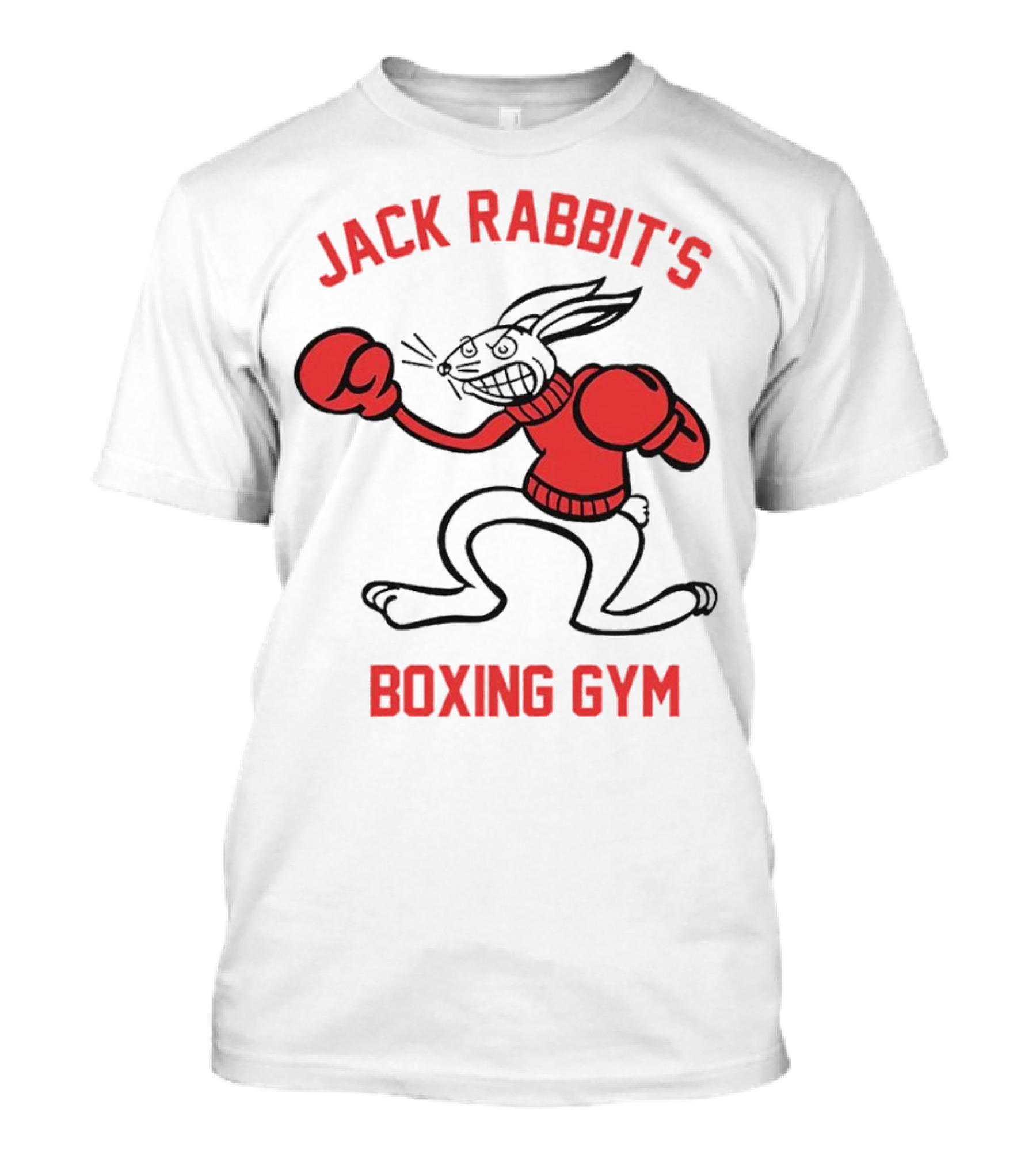 Jack Rabbit's Boxing Gym Rabbit Illustration With Boxing Gloves T-Shirt