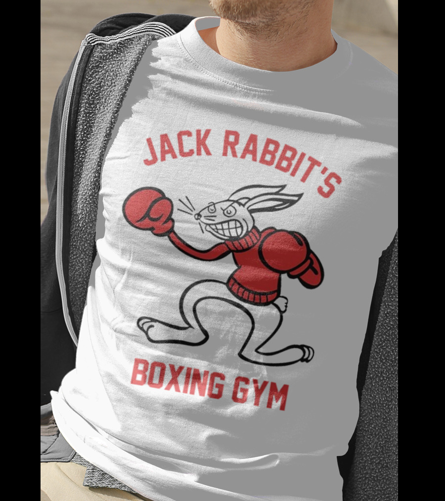 Jack Rabbit's Boxing Gym Rabbit Illustration With Boxing Gloves T-Shirt