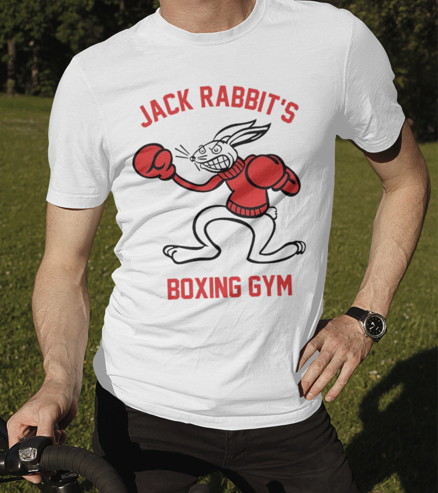 Jack Rabbit's Boxing Gym Rabbit Illustration With Boxing Gloves T-Shirt