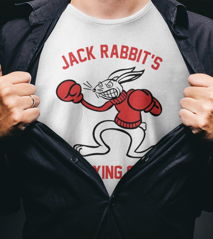 Jack Rabbit's Boxing Gym Rabbit Illustration With Boxing Gloves T-Shirt