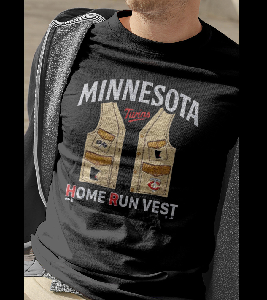 Minnesota Twins Home Run Vest Retro Style Baseball T-Shirt