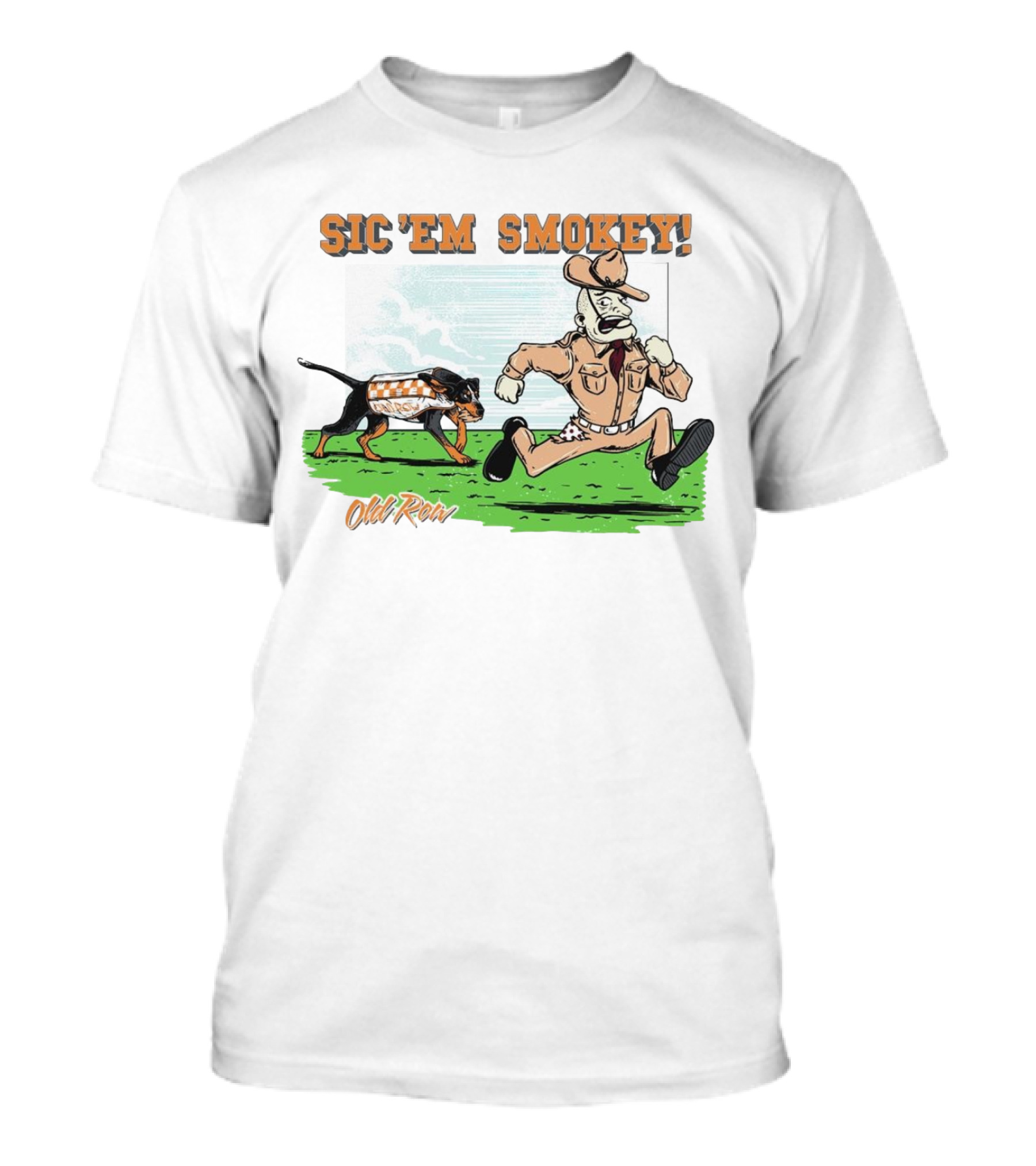Sic Em Smokey Tennessee Volunteers Old Row Football T-Shirt
