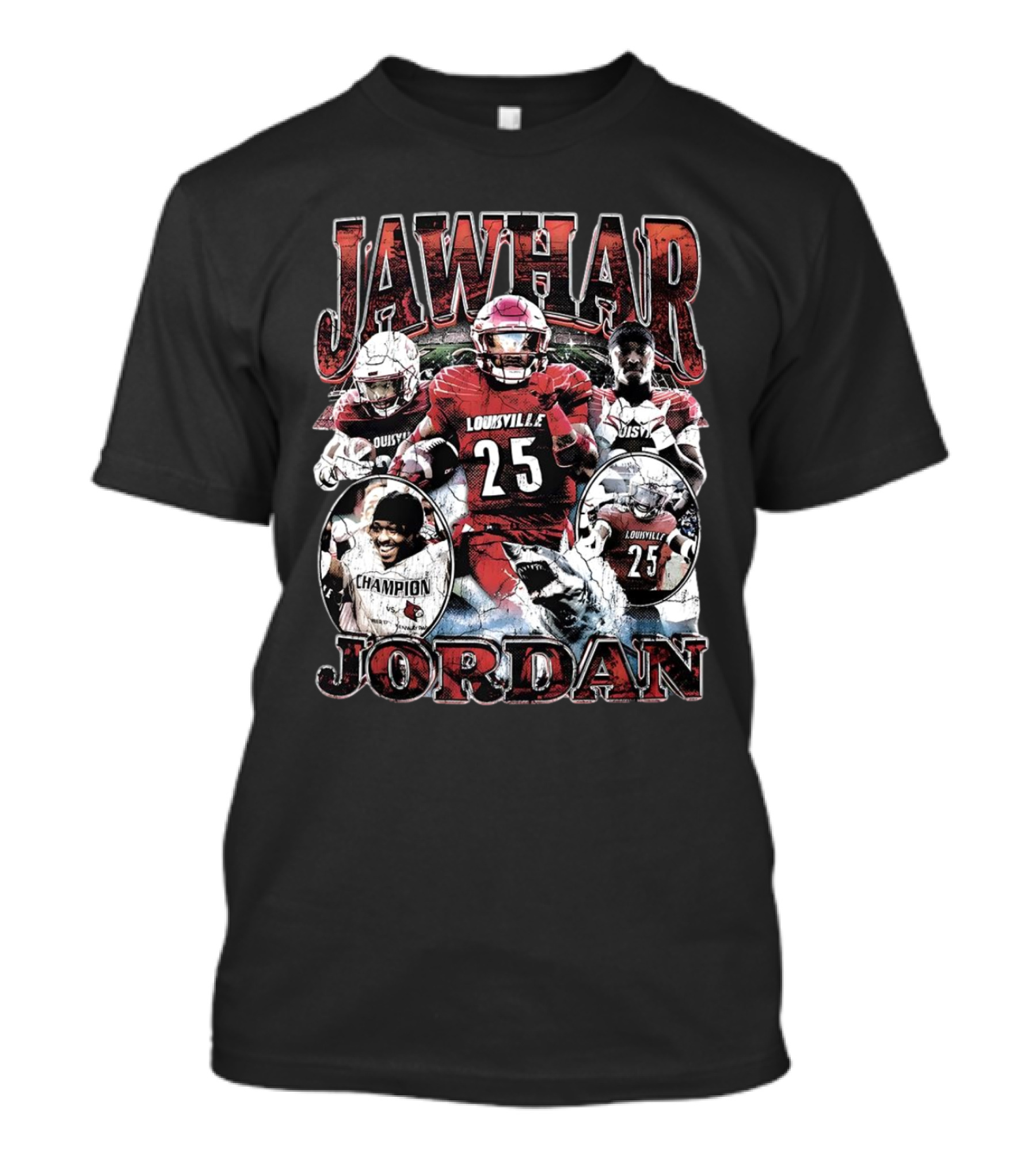 Jawhar Jordan Louisville Cardinals Football Champion Vintage T-Shirt