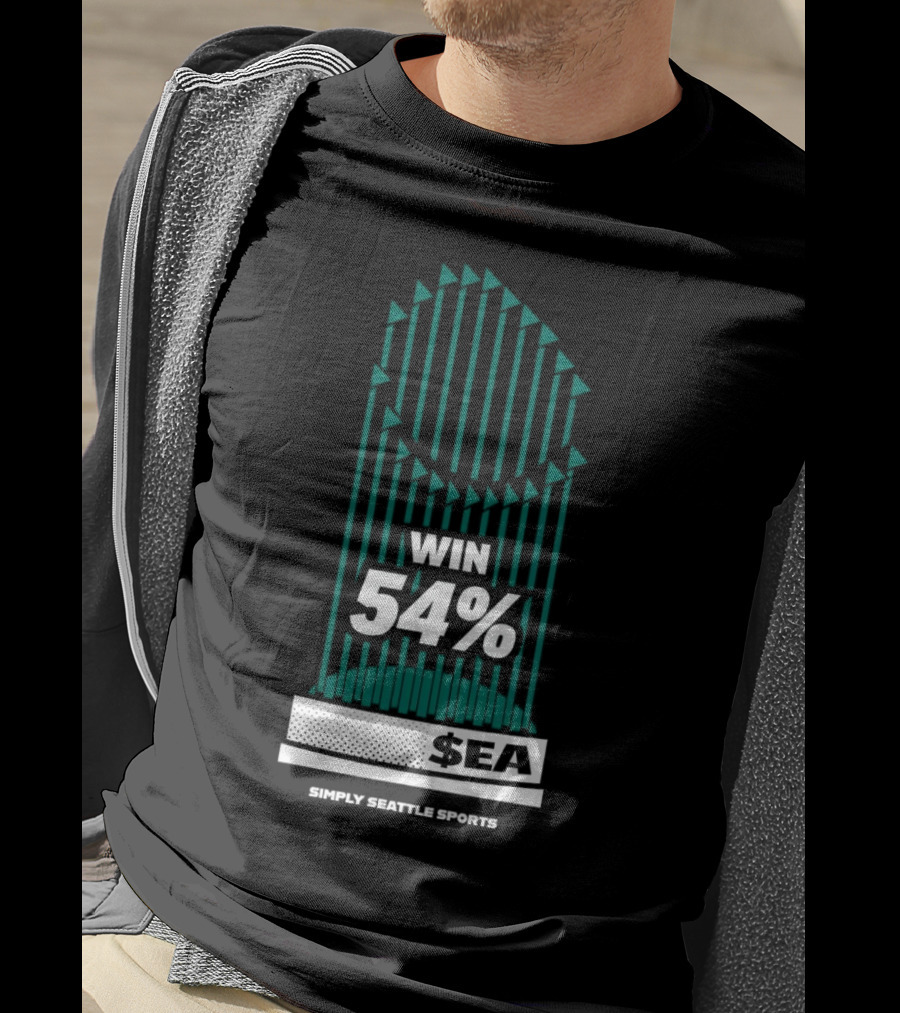 Win 54 Percent Seattle Mariners Simply Seattle Sports T-Shirt