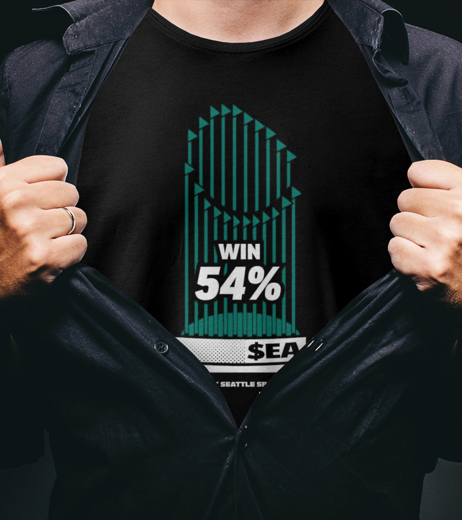 Win 54 Percent Seattle Mariners Simply Seattle Sports T-Shirt