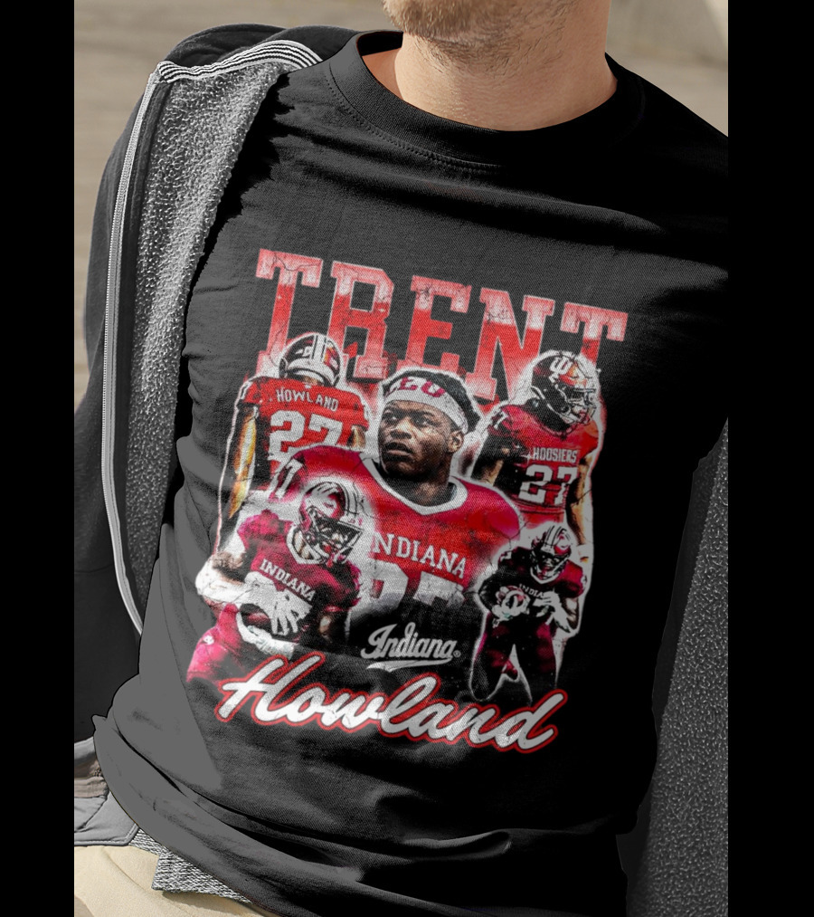 Trent Howland Indiana Hoosiers Football Player 27 IU Onlyone Crew T-Shirt