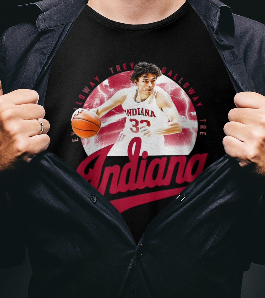 Indiana Hoosiers Trey Galloway Basketball Player Number 32 T-Shirt