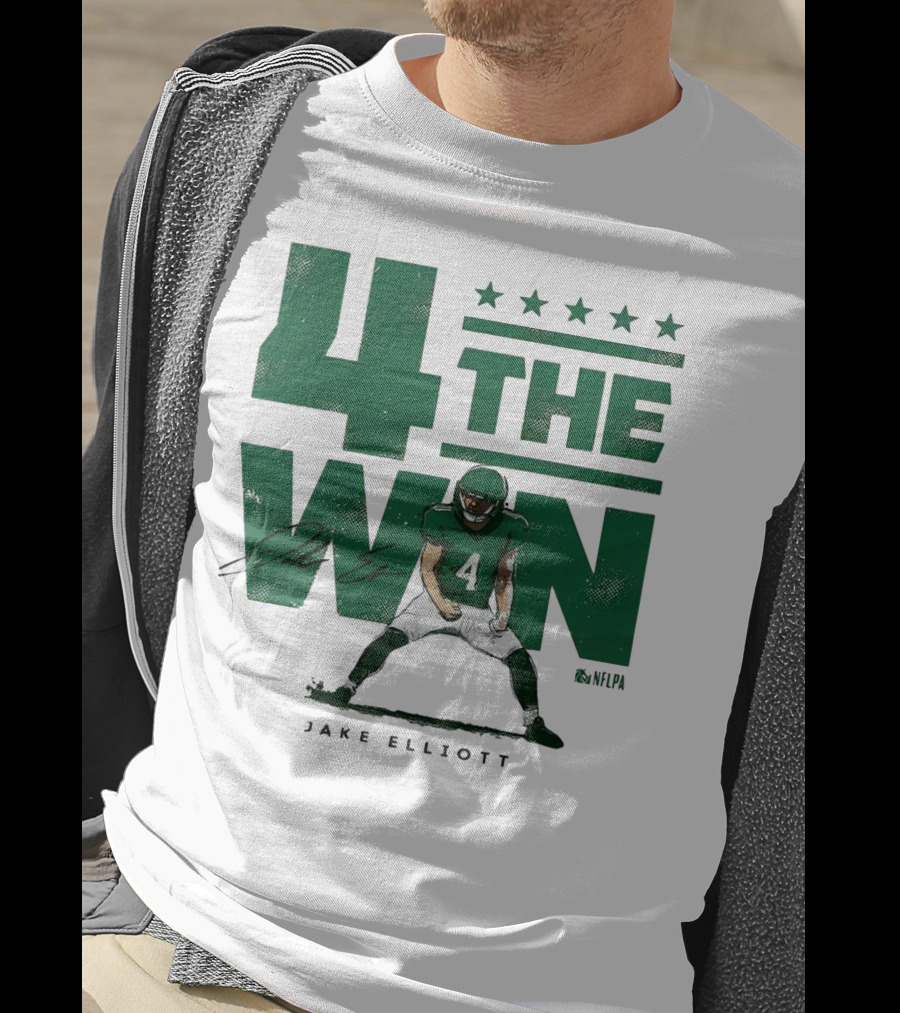 4 The Win Jake Elliott Football Player 4 Win G Signature T-Shirt