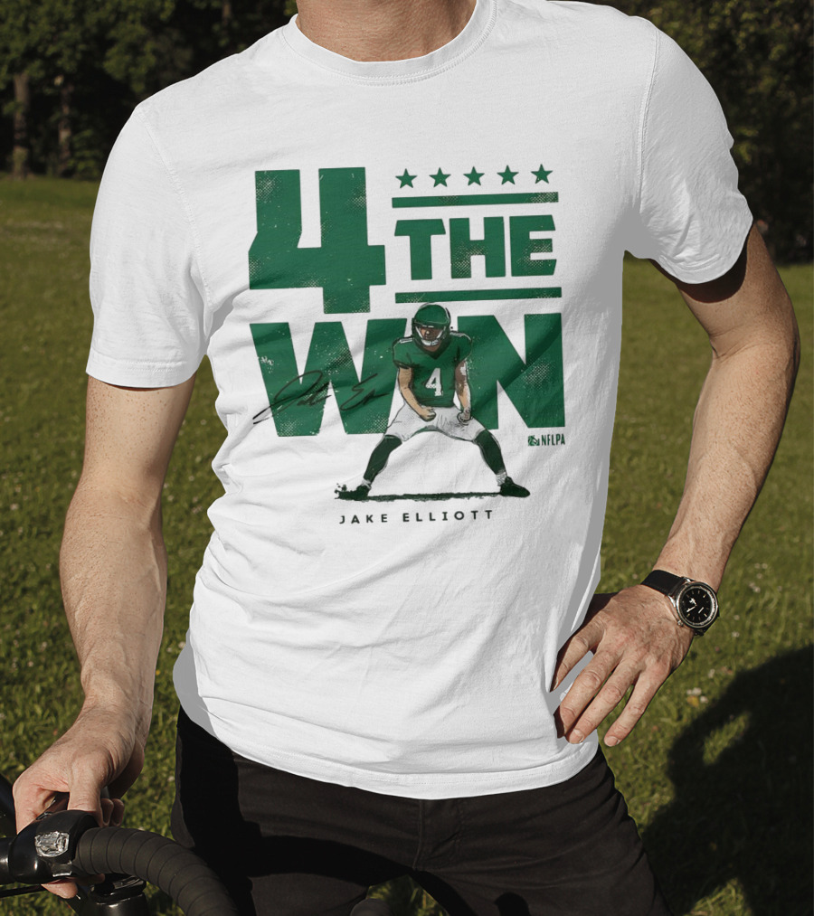 4 The Win Jake Elliott Football Player 4 Win G Signature T-Shirt