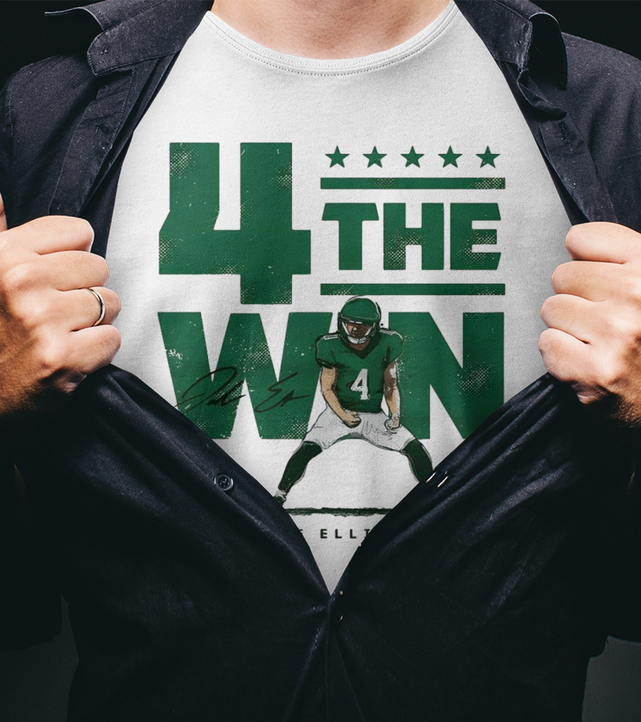 4 The Win Jake Elliott Football Player 4 Win G Signature T-Shirt
