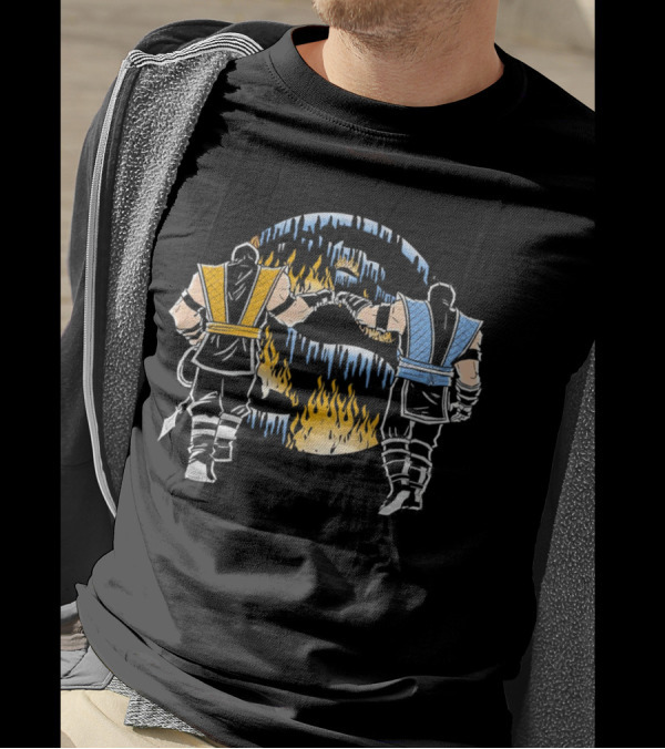 Mortal Kombat Fist Bump Scorpion And Sub-Zero Iconic Matchup T-Shirt