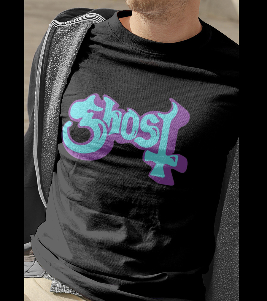 Ghost Purple Teal 70s T-Shirt