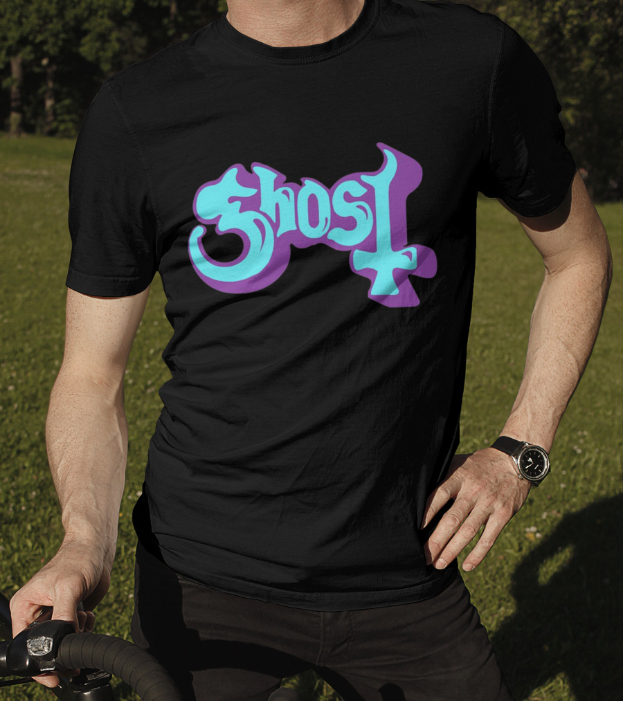 Ghost Purple Teal 70s T-Shirt