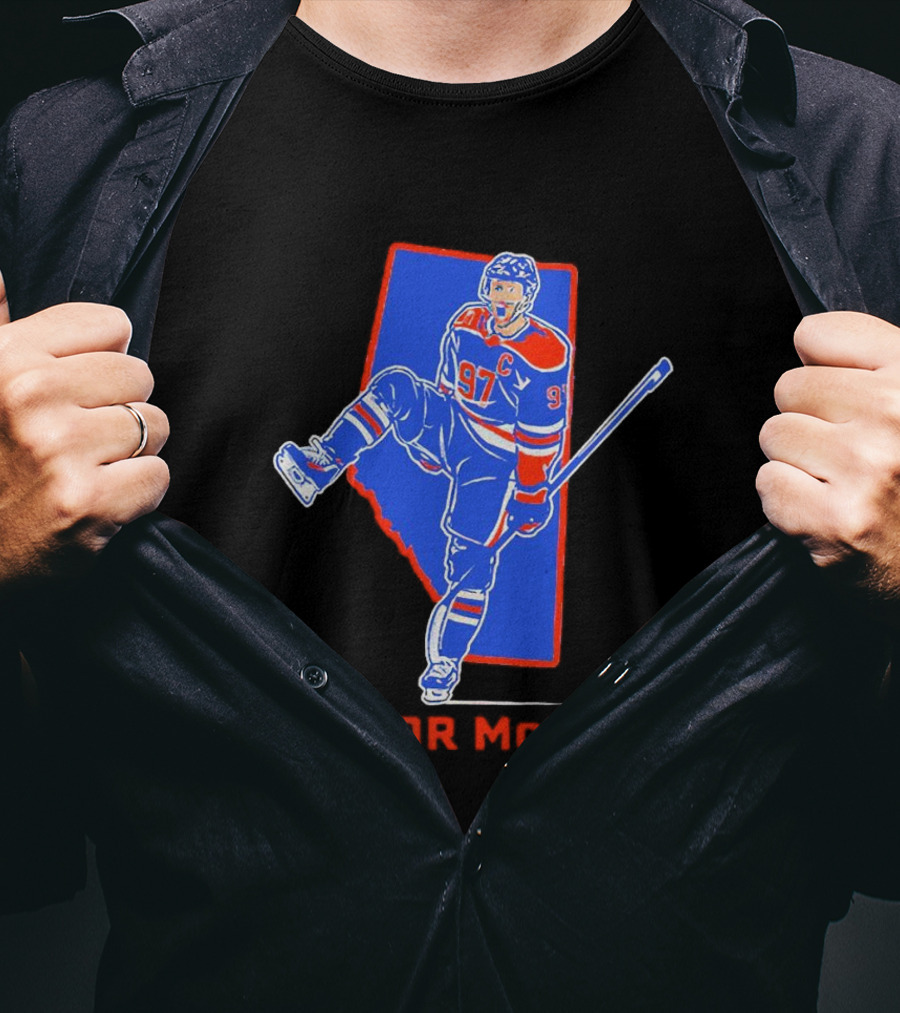 Connor McDavid 97 Edmonton Oilers Province Alberta Hockey Star T-Shirt