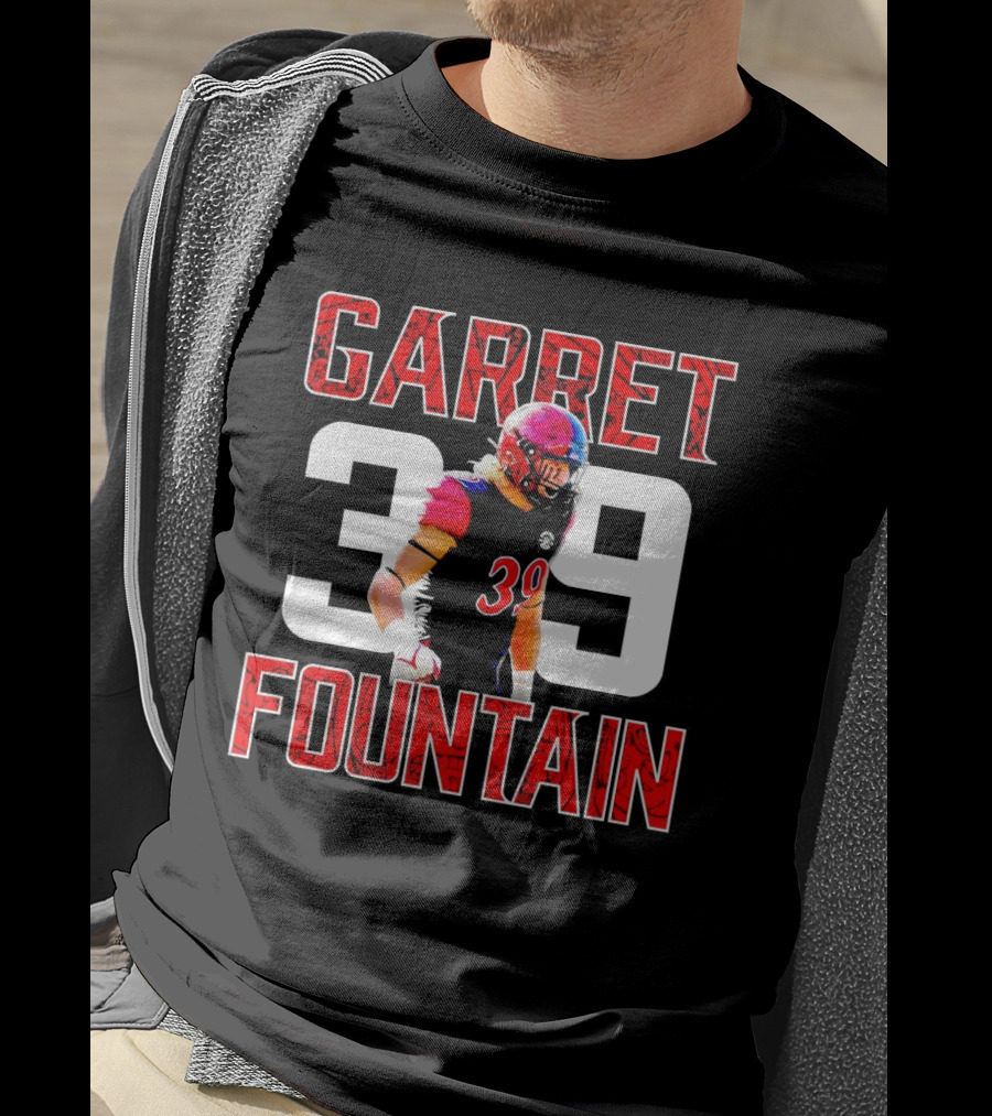 Garret Fountain 39 San Diego State Aztecs Athlete T-Shirt