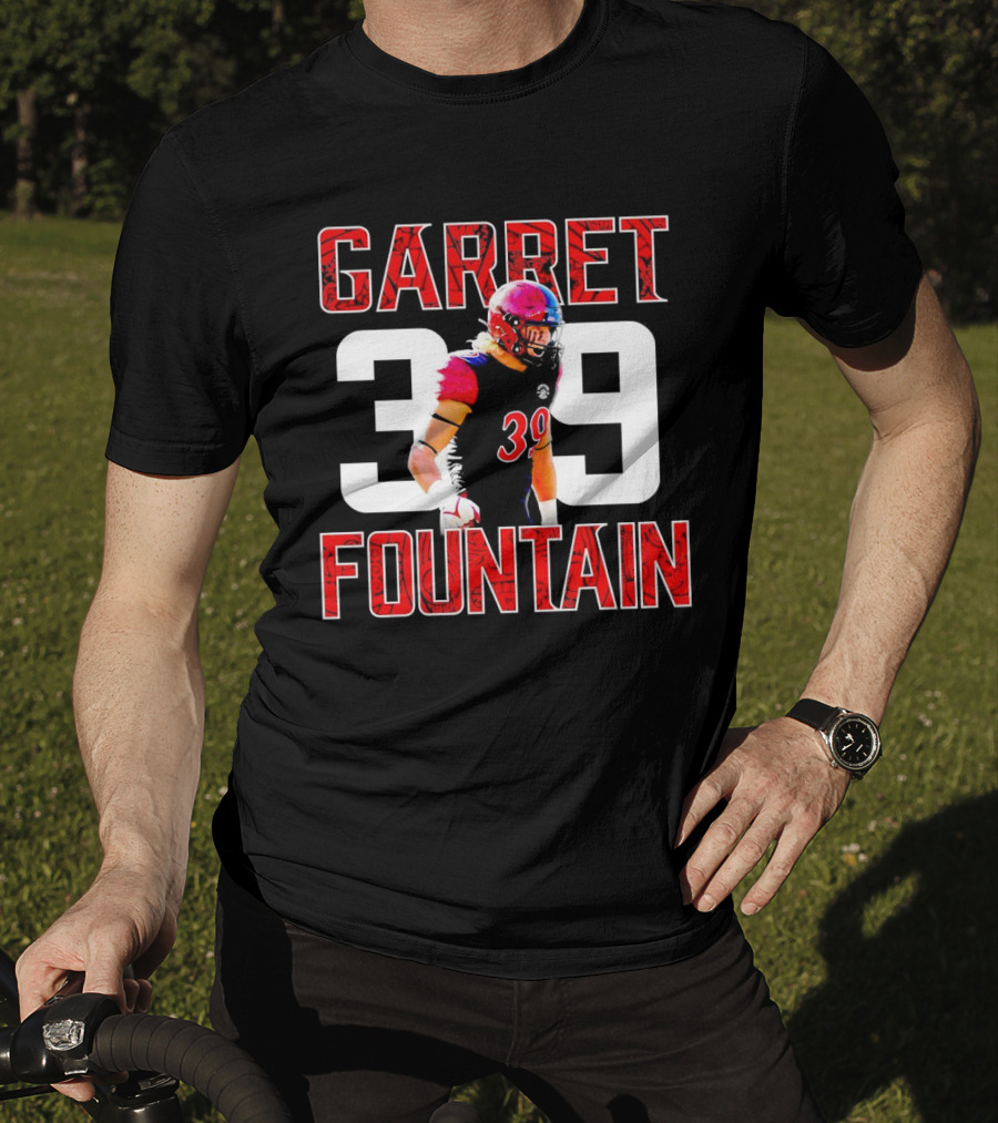 Garret Fountain 39 San Diego State Aztecs Athlete T-Shirt