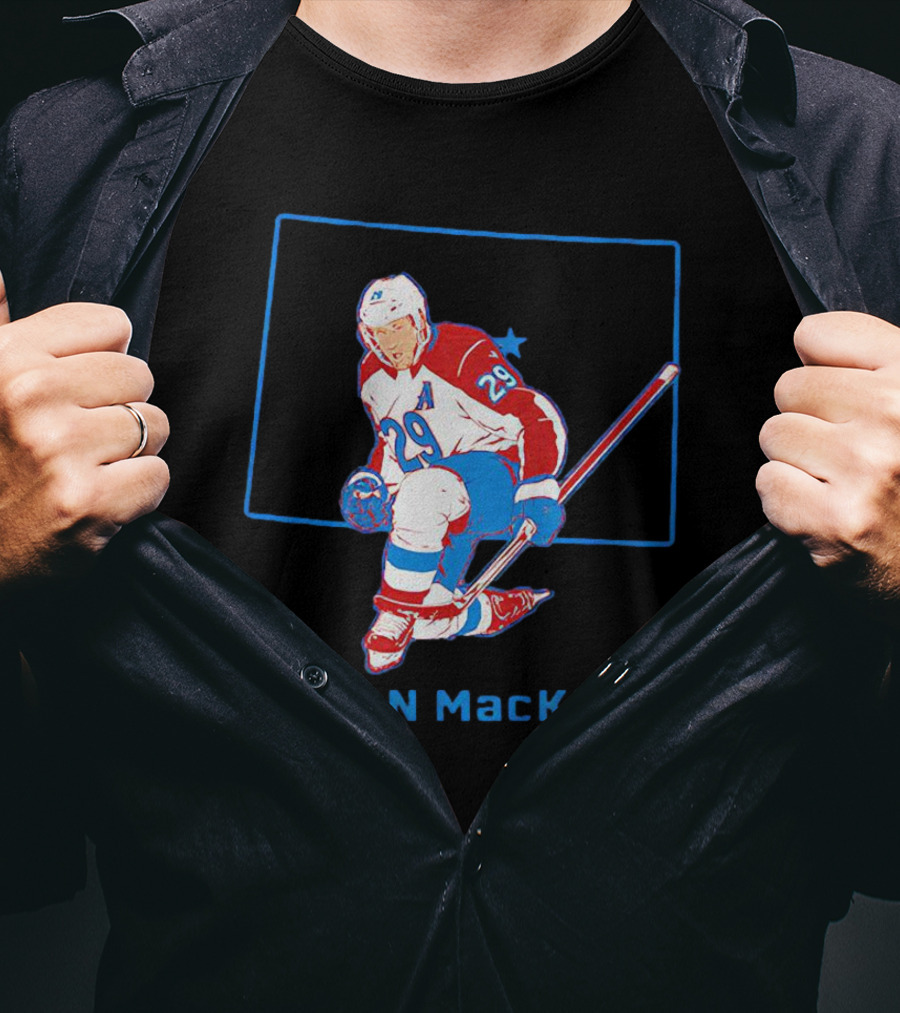 Nathan MacKinnon 29 Colorado Avalanche Star T-Shirt
