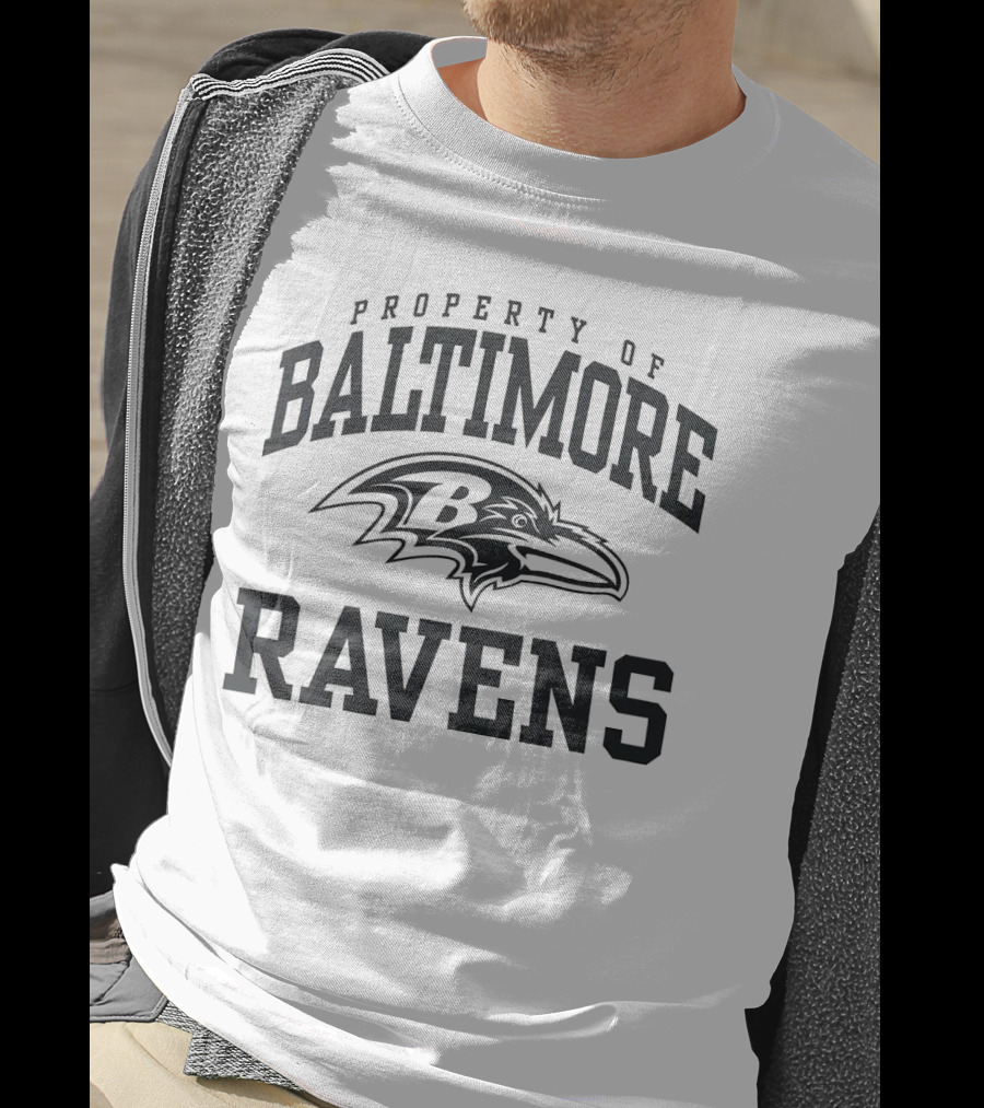 Property Of Baltimore Ravens NFL Team Logo Ravens Football T-Shirt