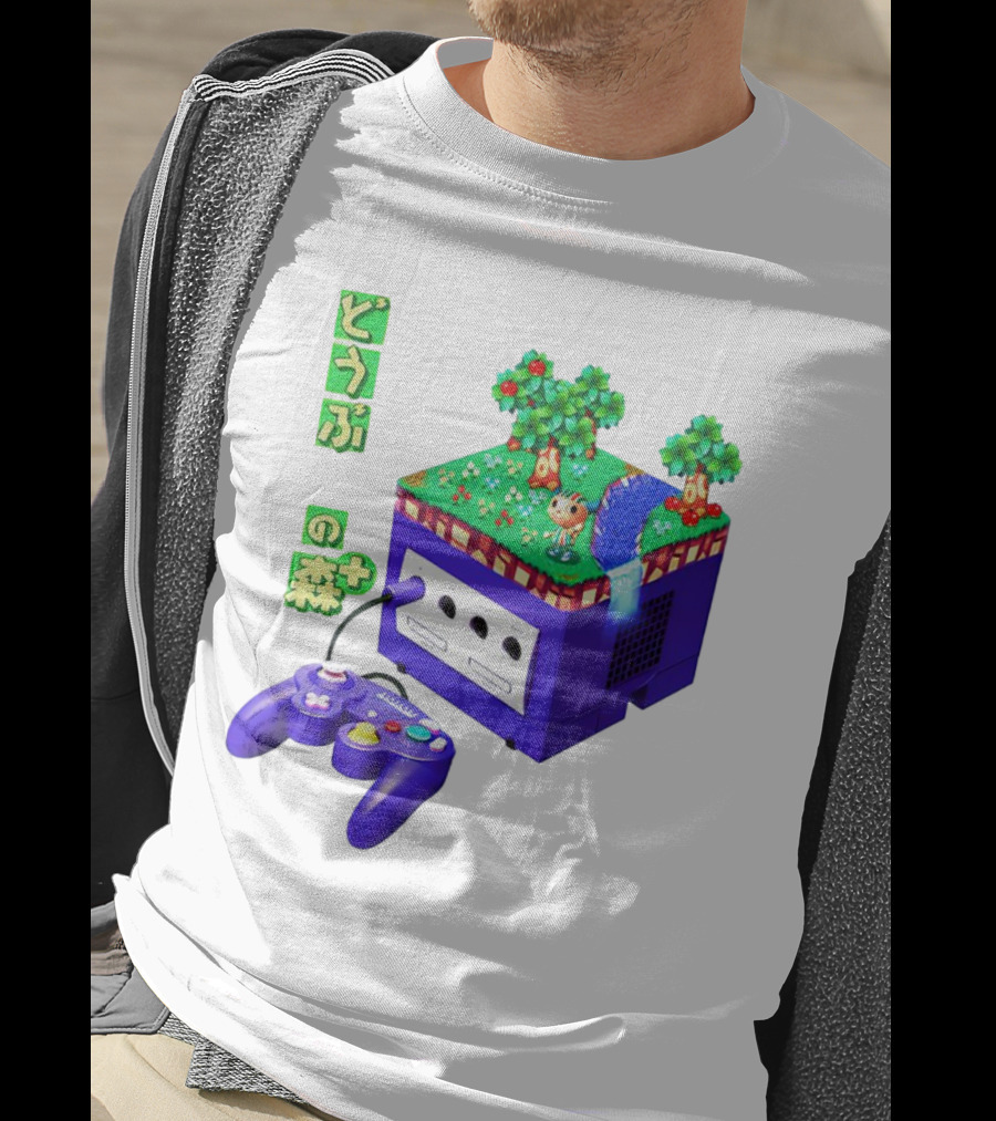 Animal Crossing Dobutsu No Mori Plus GameCube Japanese Nintendo T-Shirt