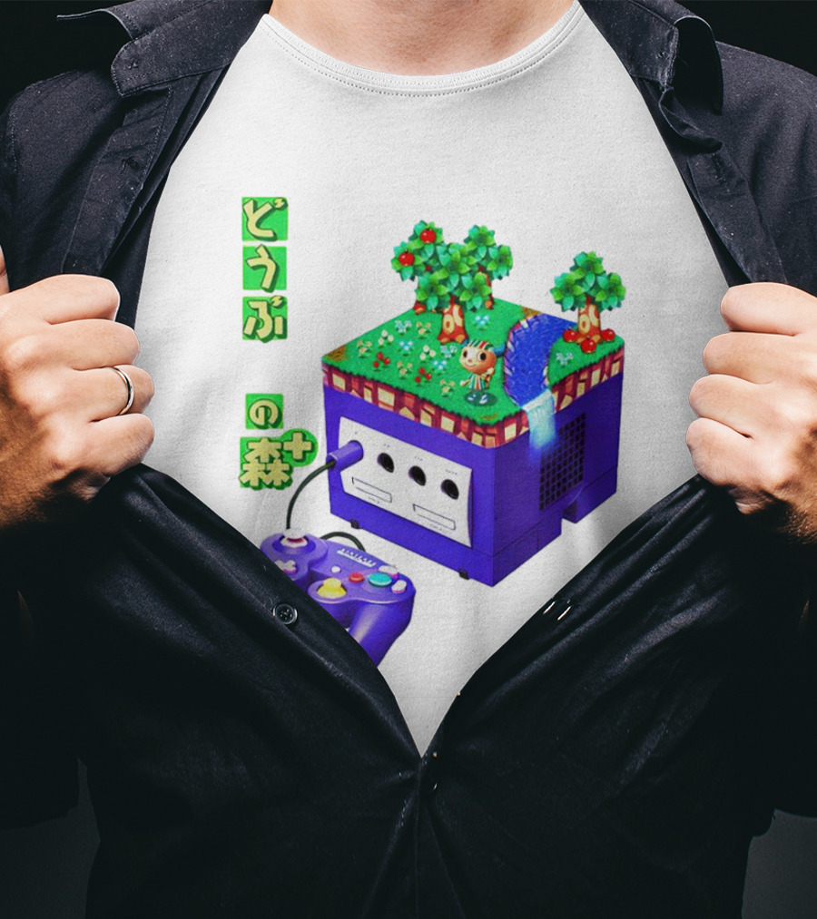 Animal Crossing Dobutsu No Mori Plus GameCube Japanese Nintendo T-Shirt