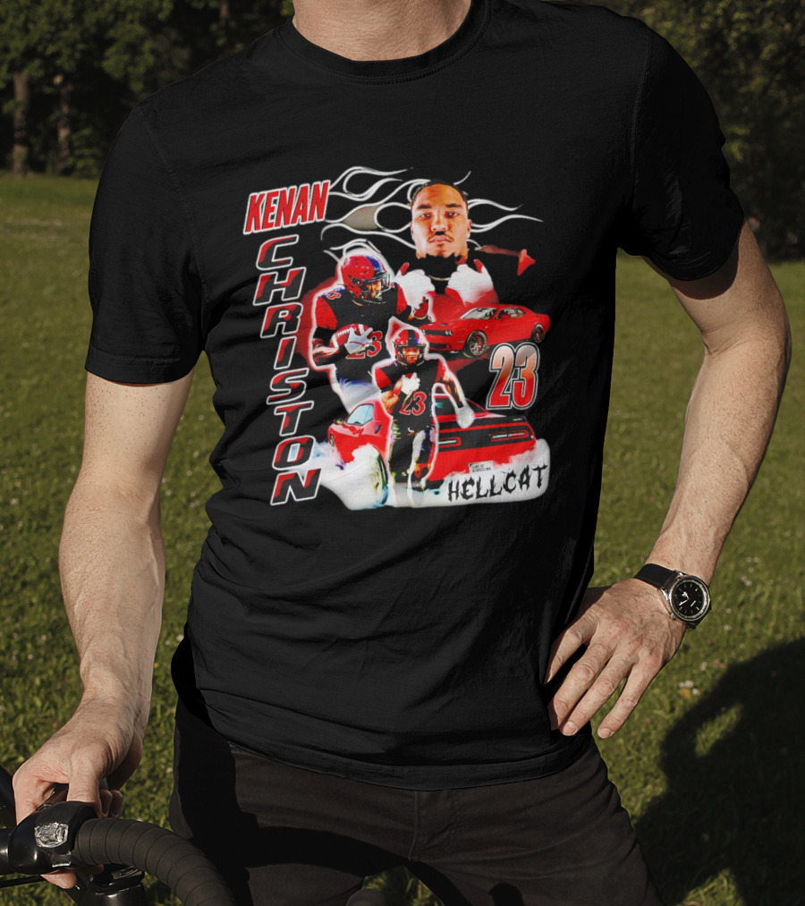 Kenan Christon 23 San Diego State Aztecs Hellcat Football And Sports Car T-Shirt