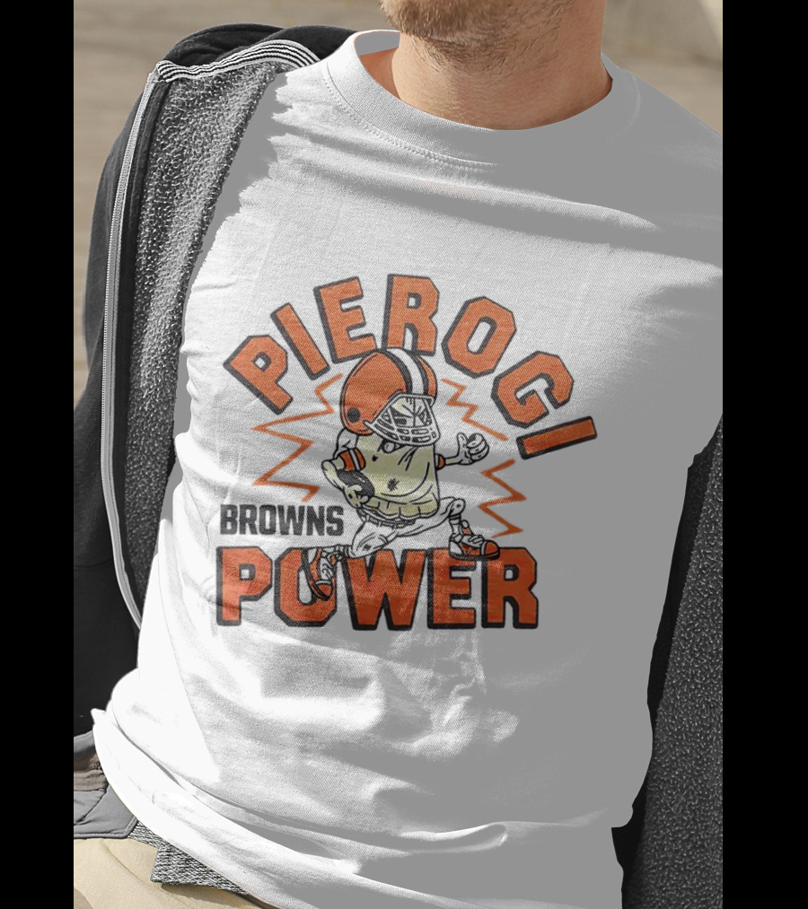 Cleveland Browns Pierogi Power Football Mascot T-Shirt