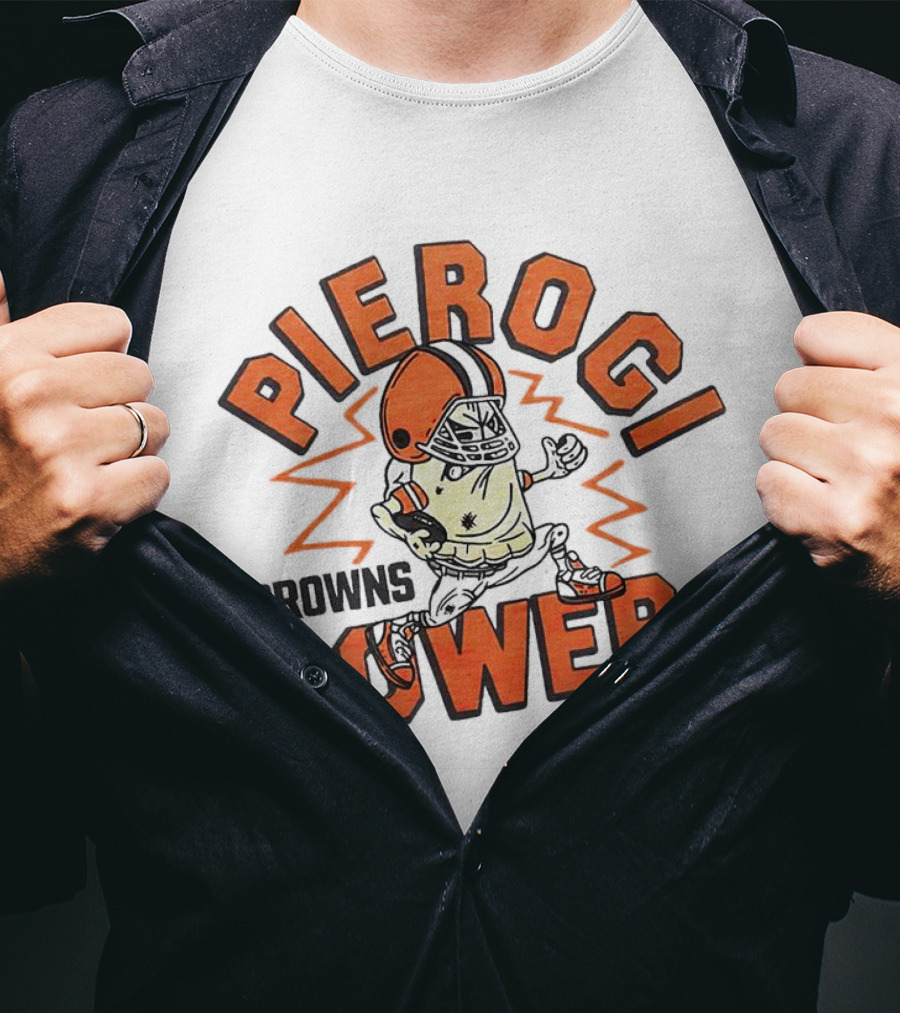 Cleveland Browns Pierogi Power Football Mascot T-Shirt