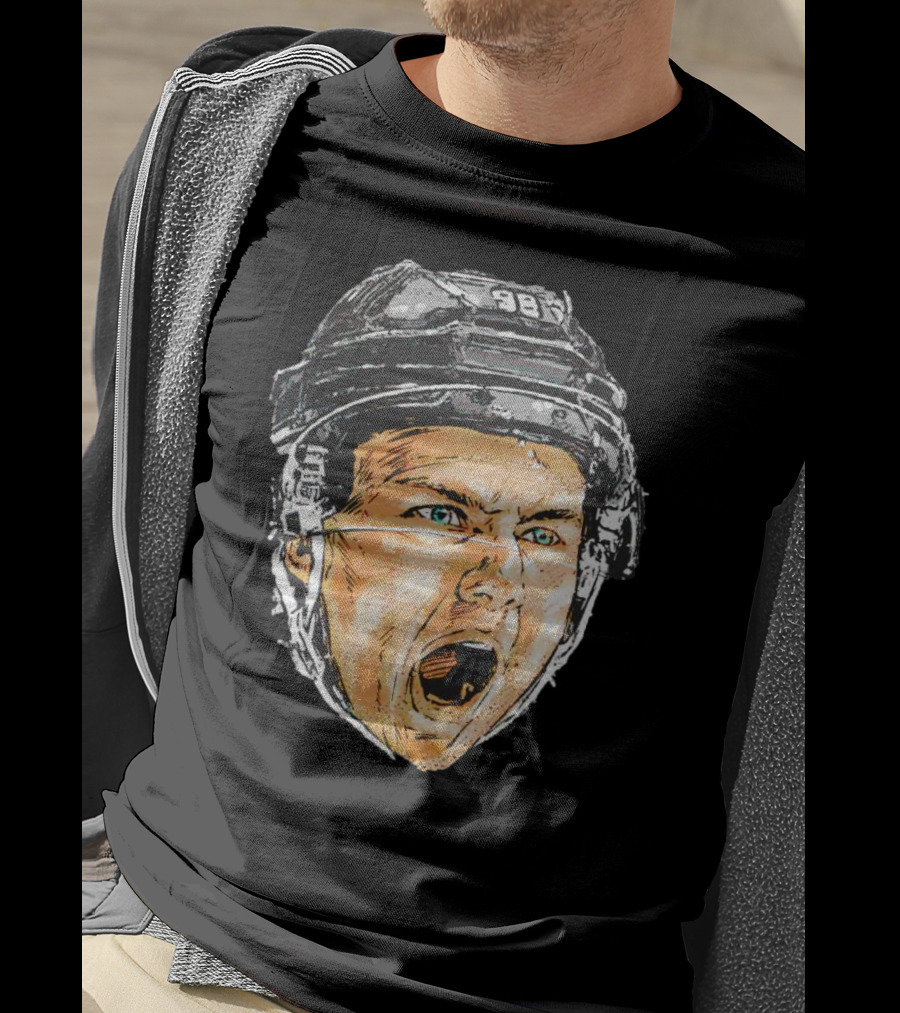 Connor Bedard Chicago Scream Hockey Helmet Sports Icon 98 T-Shirt