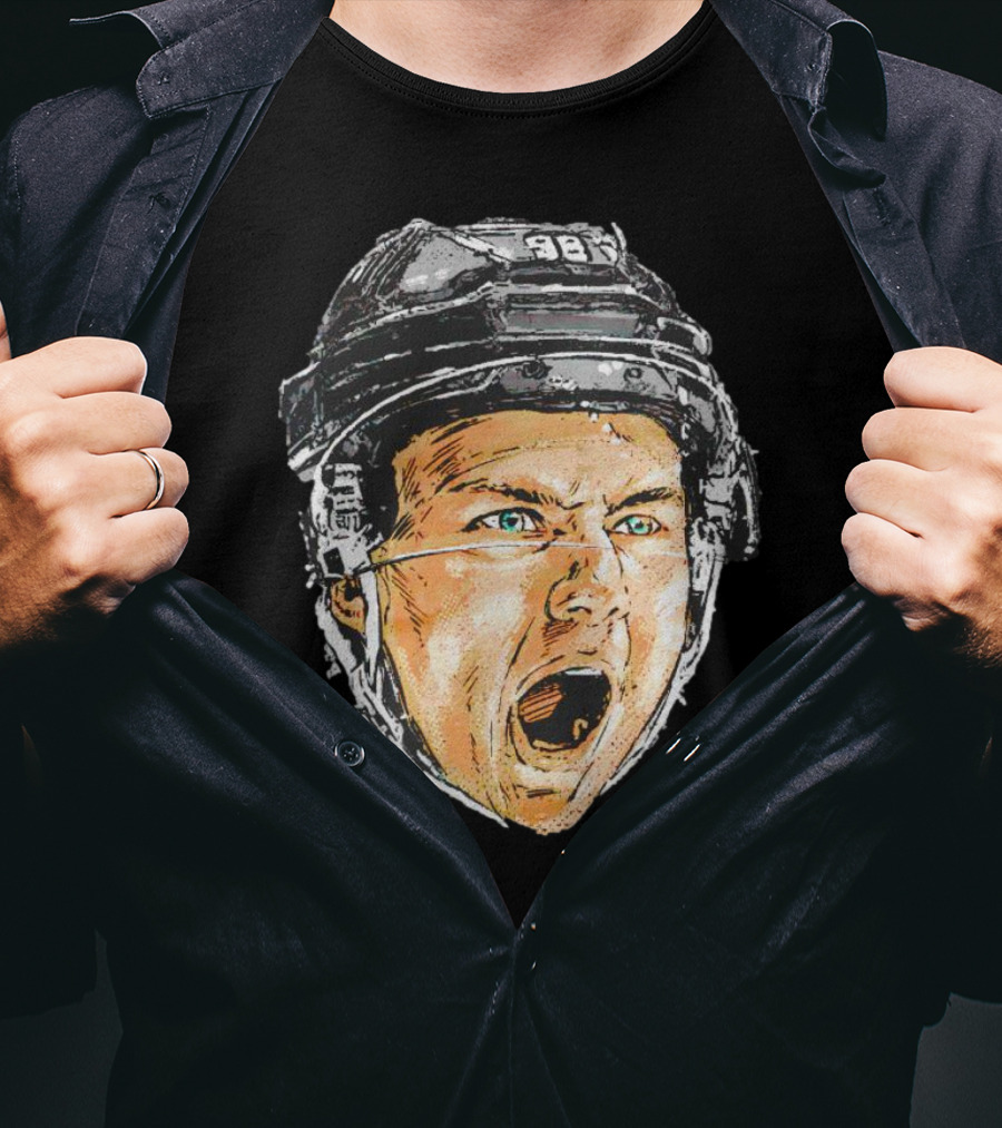 Connor Bedard Chicago Scream Hockey Helmet Sports Icon 98 T-Shirt