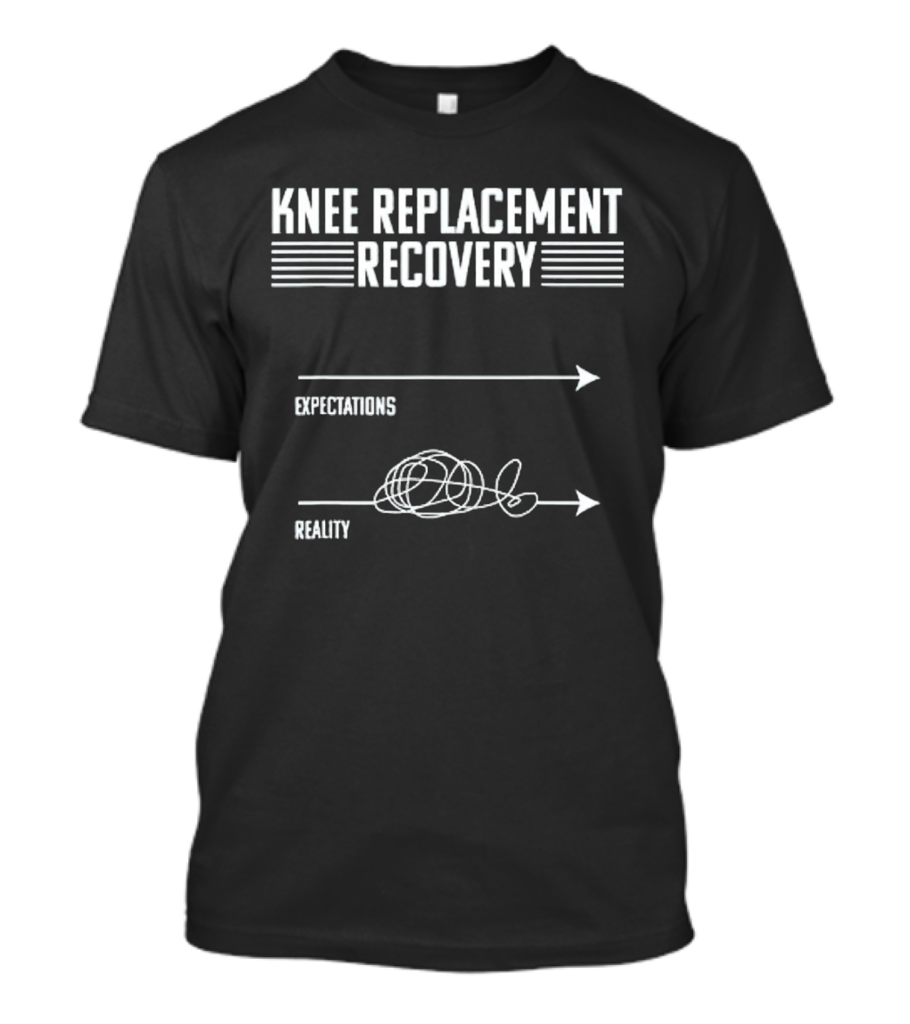 Knee Replacement Recovery Expectations Versus Reality Journey T-Shirt