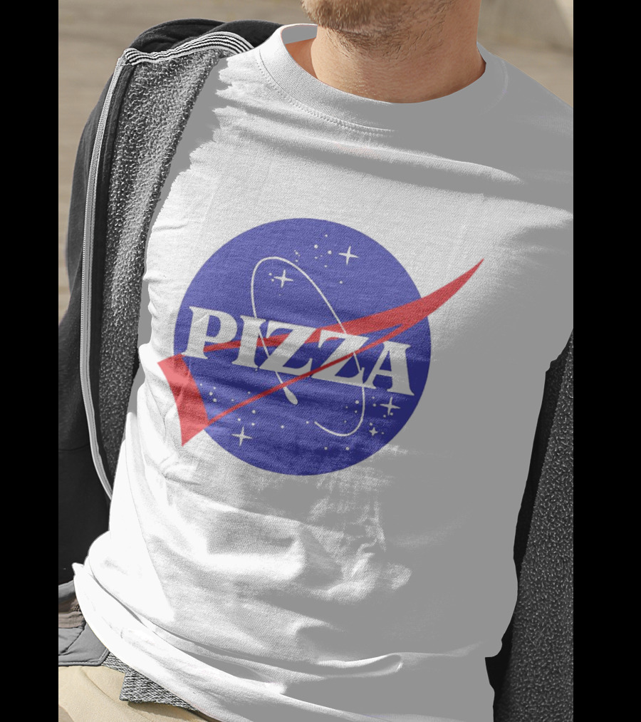 Pizza NASA Style Logo Parody Interstellar T-Shirt