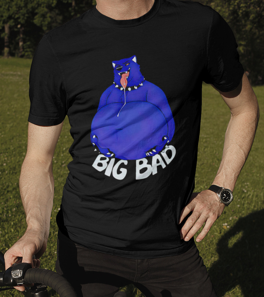 Big Bad Slosh Dog Blue Cartoon Character T-Shirt